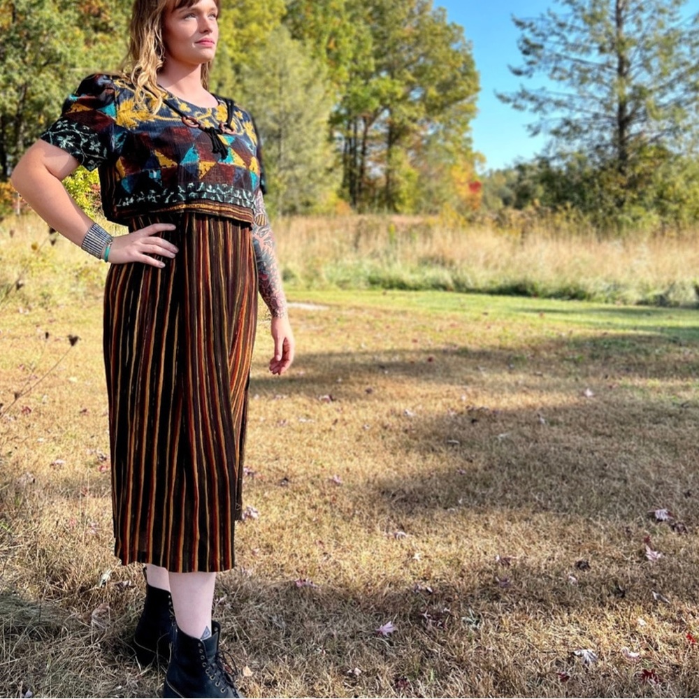 1980/90s Abstract Batik Dress